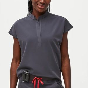 SOLD! FIGS Rafaela scrub top size M in color charcoal.